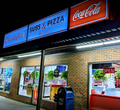 Christopher's Subs and Pizza located at 264 Main Dunstable Rd, Nashua, NH (Corner of Northeastern Blvd. Exit 5)
